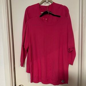 NYDJ Elegant Fuchsia Long Sleeve Two Piece Sweater Set